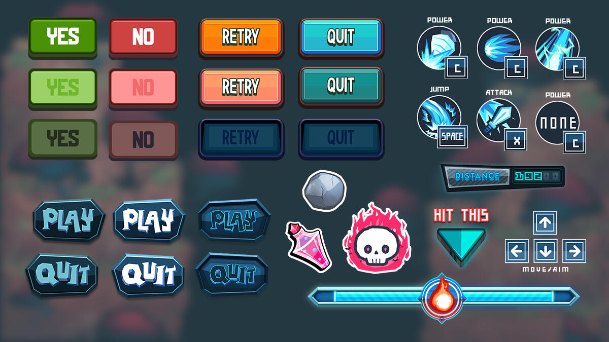 Phantom Fall - UI Elements