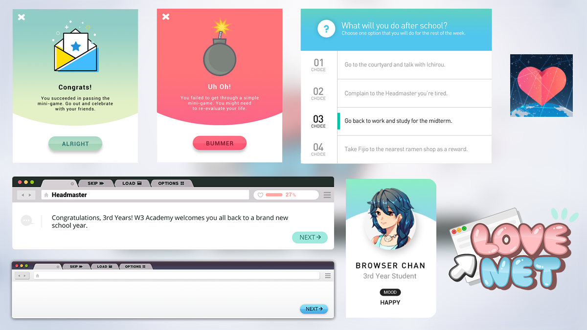 Love Net - UI Elements